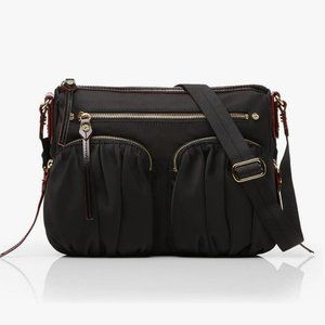 MZ Wallace Paige Crossbody Black Bedford Crossbody, gold hardware, LIKE NEW